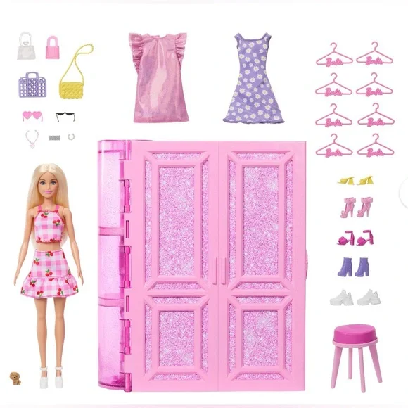 NIB Barbie Dream Closet Toy Play Set. Doll Included